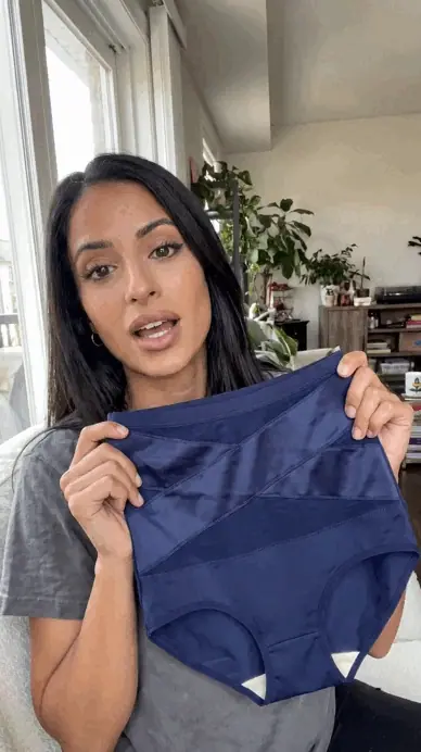 Real customer with the navy Saybeam Sculpt Brief